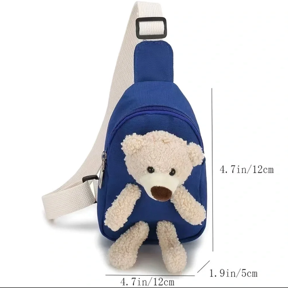 Kids‎ Small crossbody bag, canvas with stuffed bear​